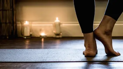 Tree Pose feet position