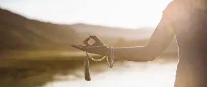 Meditation with mala beads