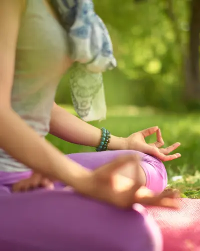 Outdoor seated meditation