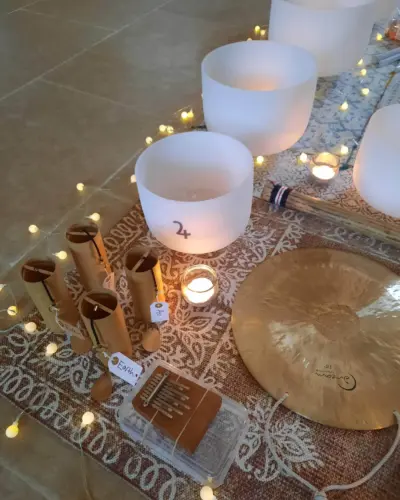 Crystal Bowls and Percussion