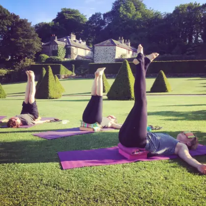 Outdoor group yoga