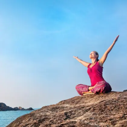Happy yoga woman Version 2
