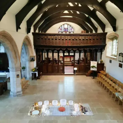 Crystal Bowls at St. Grwst Church, Llanrwst